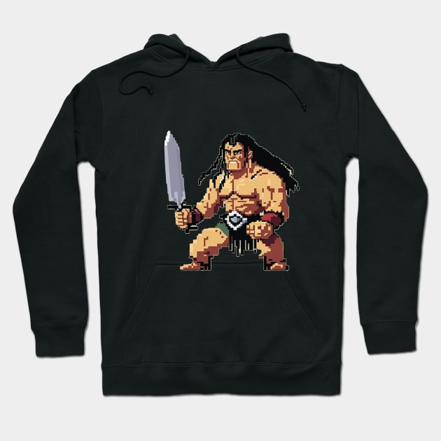 pixel barbarian Hoodie by rocknerd